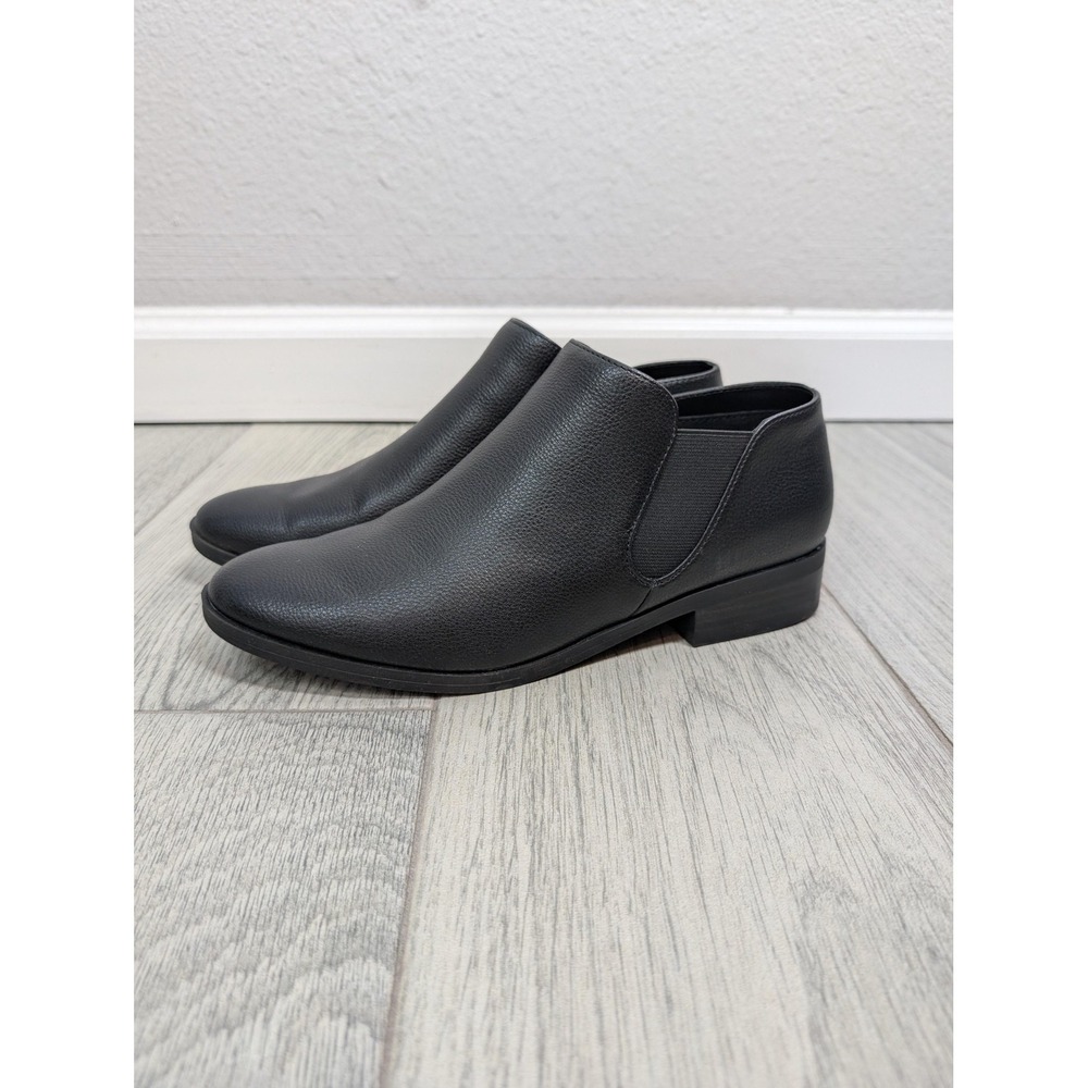 Kensie Sammy Shoes Womens Size 8 Black Chelsea‎ Ankle Boots Side Zip Low Heel